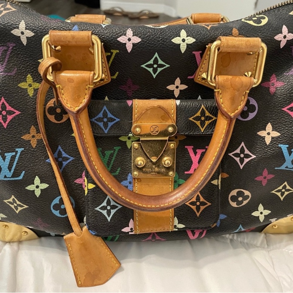“SOLD”. GORGEOUS Louis Vuitton Authentic Multicolor Speedy 30